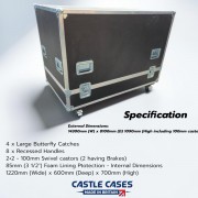  Custom Max Foam Lining Lift Off Lid Multi Purpose Flightcase