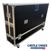 98" Screen Flightcase - Clam Style 2 Part Lid for Double Screen